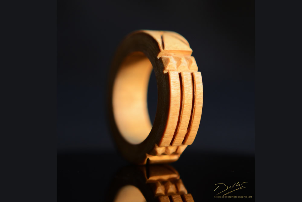 Bague Atlante en bois de buis